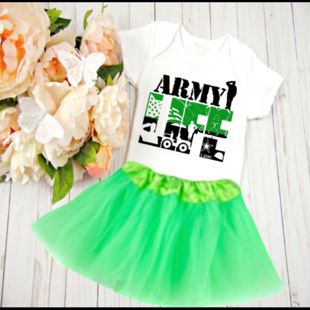 Army Life Tutu Outfit